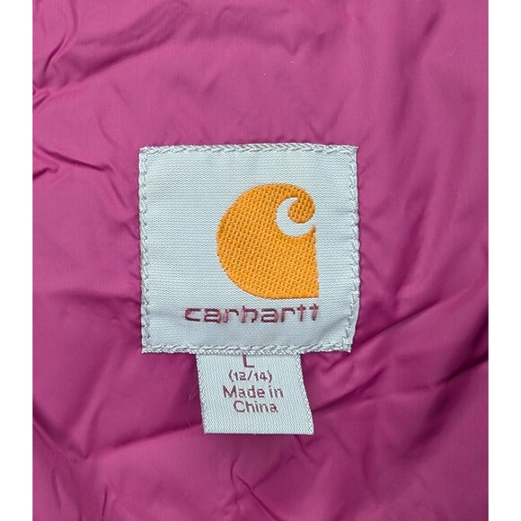 Carhartt Quilted Flannel Lined Puffer Jacket Women’s L (12/14) Vintage Violet - Picture 7 of 7